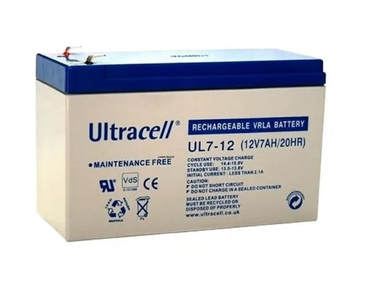 BATERIA SECA ULTRACELL 12V 7AMP